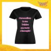 T-Shirt Donna Maglietta Nera Personalizzata con Nome Foto Immagine Testo o Frase Gadget Eventi