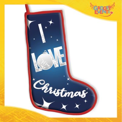 calza natale " I Love Christmas "
