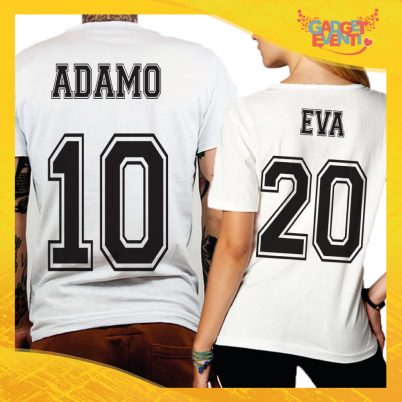 T-Shirt Coppia Retro Maglietta "Adamo ed Eva" Gadget Eventi