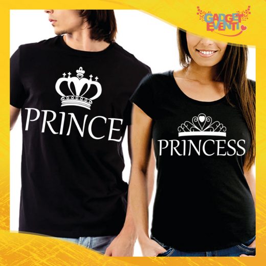 T-Shirt Coppia Maglietta "Prince and Princess" Gadget Eventi