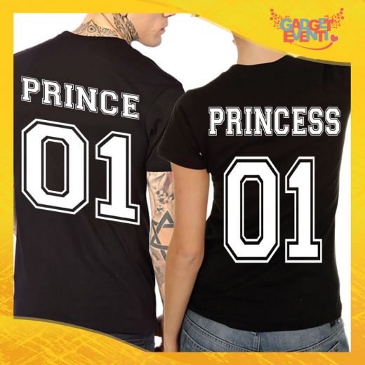 T-Shirt Coppia Retro Maglietta "Prince and Princess" Gadget Eventi
