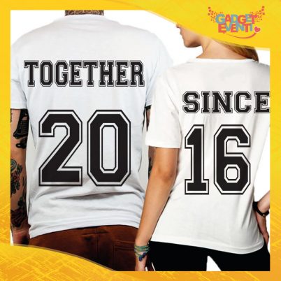 T-Shirt Coppia Retro Maglietta "Together Since" Gadget Eventi