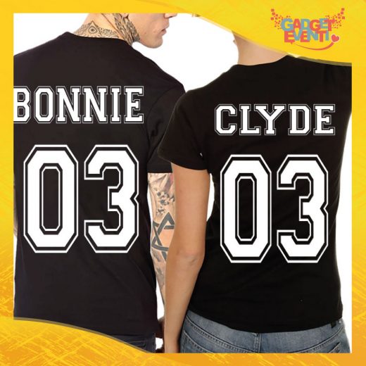 T-Shirt Coppia Retro Maglietta "Bonnie and Clyde" Gadget Eventi