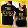 T-Shirt Coppia Maglietta "The King and his Queen Dorato" Gadget Eventi
