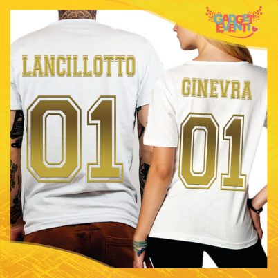 T-Shirt Coppia Retro Maglietta "Lancillotto and Ginevra Oro" Gadget Eventi