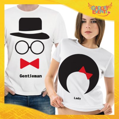 T-Shirt Coppia Maglietta "Gentleman and Lady" Gadget Eventi