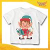 T-Shirt Bimbo Maglietta Natale "Folletto con Regali" Gadget Eventi