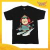 T-Shirt Bimbo Maglietta Natale "Pinguino sugli Sci" Gadget Eventi