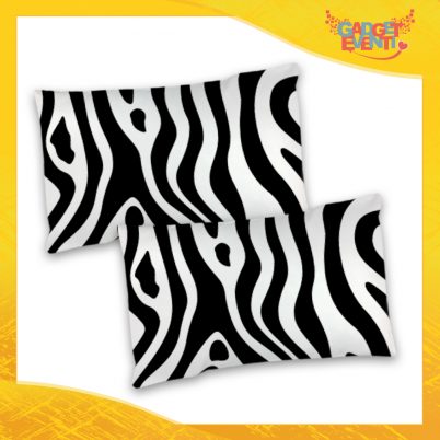 Coppia di Federe Cuscini Biancheria da letto "Zebra" Gadget Eventi