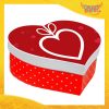 Scatola a Cuore Rosso Chiaro Pois San Valentino Love "Pendant Heart" Gadget Eventi