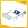 Portachiavi Blu Multifunzione ad anello "Aveo" disco carrello spesa led Gadget Eventi