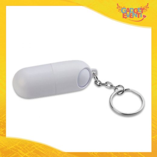 Portachiavi Bianco ad anello "Pils" portapillole farmacia Gadget Eventi