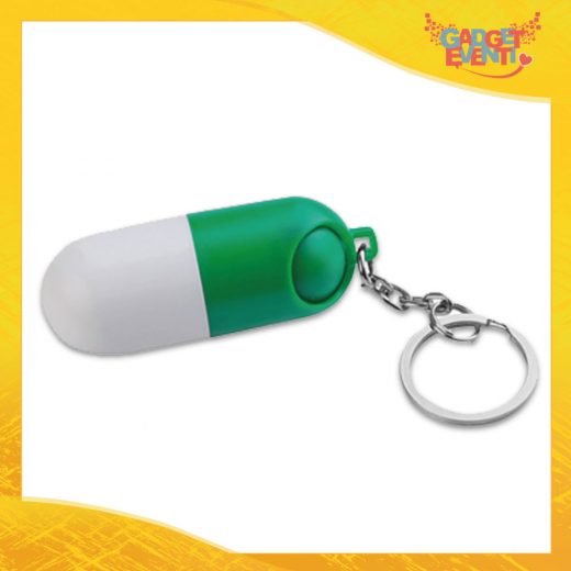 Portachiavi Verde ad anello "Pils" portapillole farmacia Gadget Eventi