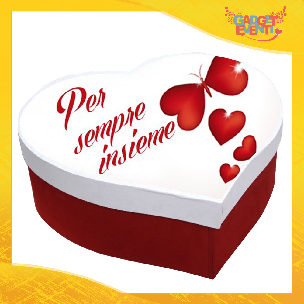 Scatola a Cuore San Valentino Love Personalizzata Per Sempre Insieme -  Gadget Eventi