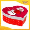 Scatola a Cuore Rosso Chiaro Pois San Valentino Love "Pendant love you" Gadget Eventi