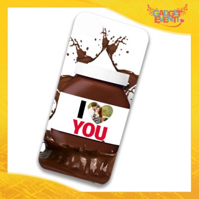 Cover Smartphone Cellulare Tablet "I Love You con Foto Cioccolato" San Valentino Gadget Eventi
