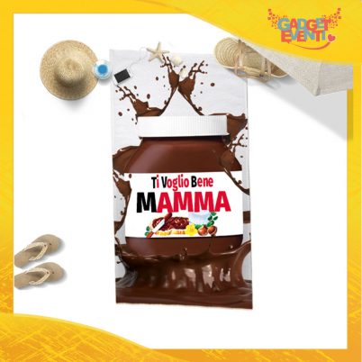 Telo Mare Personalizzato "Ti Voglio Bene Mamma Cioccolato" Festa della Mamma Gadget Eventi