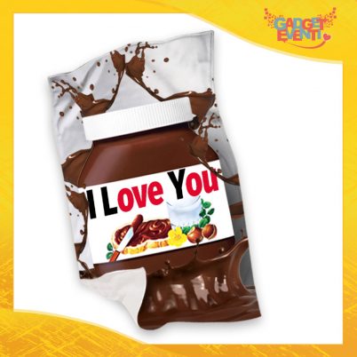 Plaid Coperta in Pile "I Love You Testuale Cioccolato" San Valentino Gadget Eventi