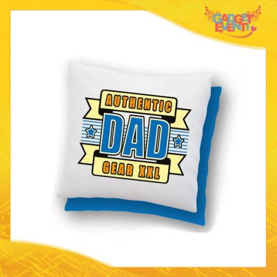 Cuscino Quadrato "Authentic Dad" Idea Regalo Festa del Papà Gadget Eventi