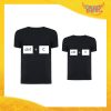 Coppia di T-Shirt Nere "Copia Incolla" Maglietta Padre Figlio Maglia Idea Regalo Festa del Papà Gadget Eventi