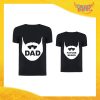 Coppia di T-Shirt Nere "Dad Future Beard" Maglietta Padre Figlio Maglia Idea Regalo Festa del Papà Gadget Eventi