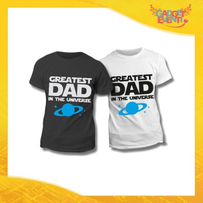 Maglietta T-Shirt Regalo Festa del Papà "Greatest Dad Universe" Gadget Eventi