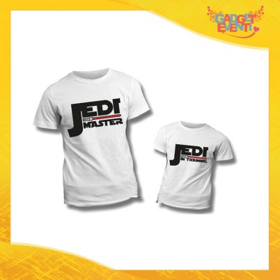 Coppia di T-Shirt "Jedi Master Training" Maglietta Padre Figlio Maglia Idea Regalo Festa del Papà Gadget Eventi