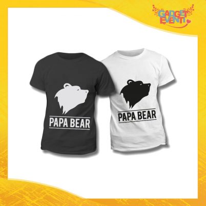 Maglietta T-Shirt Regalo Festa del Papà "Papà Bear Head" Gadget Eventi
