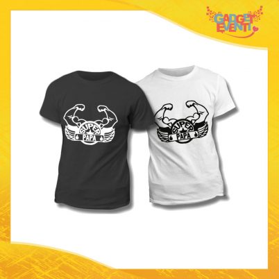 Maglietta T-Shirt Regalo Festa del Papà "Super Papà Cintura" Gadget Eventi