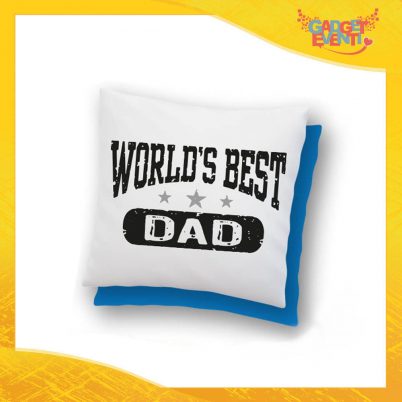 Cuscino Quadrato "World's Best Dad" Idea Regalo Festa del Papà Gadget Eventi