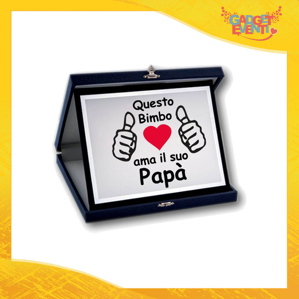 Targa Decorativa Festa del Papà Idea Regalo Personalizzata Ama il suo Papà  - Gadget Eventi