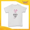 T-Shirt Bimbo Femminuccia "Bunny Loves Me" Regalo Pasquale Pasqua Gadget Eventi