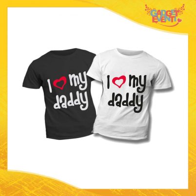 T-Shirt Bimbo "Love My Daddy" Idea Regalo Bambino Festa del Papà Gadget Eventi