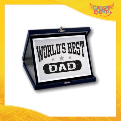 Targa Decorativa "World's Best Dad" Idea Regalo Festa del Papà Gadget Eventi