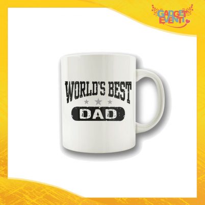 Tazza "World's Best Dad" Colazione Breakfast Mug Idea Regalo Festa del Papà Gadget Eventi