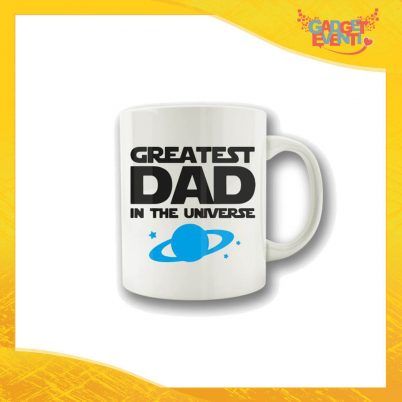 Tazza "Greatest Dad Universe" Colazione Breakfast Mug Idea Regalo Festa del Papà Gadget Eventi