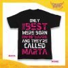T-Shirt Bambino Bambina Nera Grafica Fucsia "Only The Best" Idea Regalo Festa di Compleanno Gadget Eventi