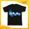 Maglietta Bambino Bambina Nera "Corona Anello" Idea Regalo T-shirt Gadget Eventi