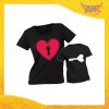 Coppia t-shirt nera bambino "Chiave e Lucchetto" madre figli idea regalo festa della mamma gadget eventi