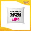 Cuscino Quadrato Femminuccia "Greatest Mom Universe" Idea Regalo Festa della Mamma Gadget Eventi