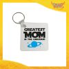 Portachiavi Maschietto "Greatest Mom Universe" con Anello Quadrato Tondo a Cuore Idea Regalo Festa della Mamma Gadget Eventi