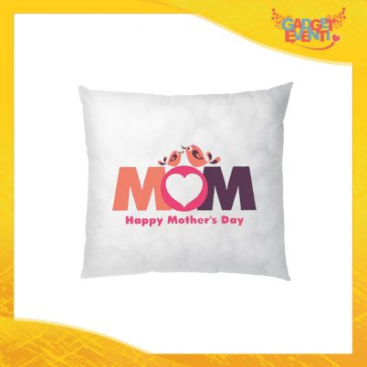 Cuscino Quadrato "Happy Mother's Day" Idea Regalo Festa della Mamma Gadget Eventi