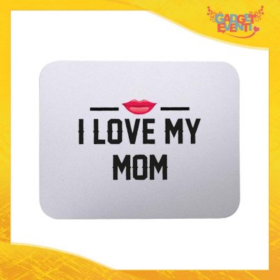 Mouse Pad "I Love My Mom" tappetino pc ufficio idea regalo festa della mamma gadget eventi
