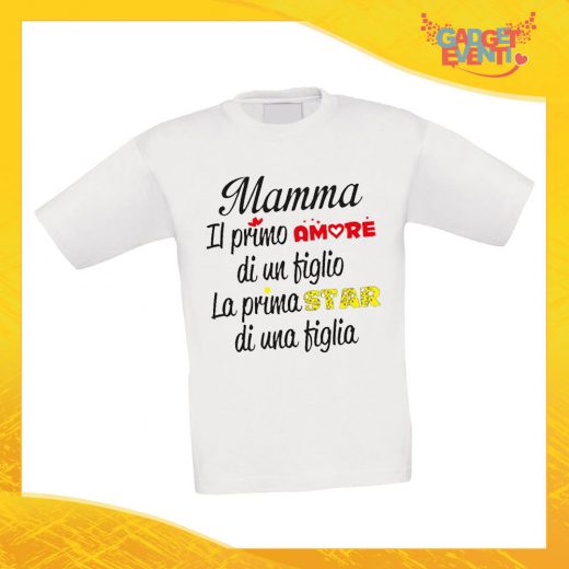 Maglietta Bambino Bambina "La Prima Star" Idea Regalo T-shirt Festa della Mamma Gadget Eventi
