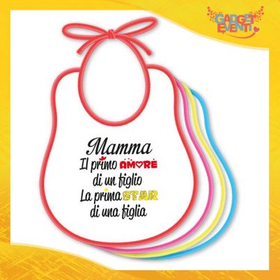 Bavetto "La Prima Star" Bavaglino Idea Regalo Festa della Mamma Gadget Eventi