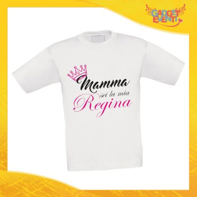Maglietta Bambino Bambina "Sei la mia Regina" Idea Regalo T-shirt Festa della Mamma Gadget Eventi
