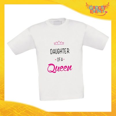 Maglietta Bambino Bambina "Son Daughter Queen" Idea Regalo T-shirt Festa della Mamma Gadget Eventi