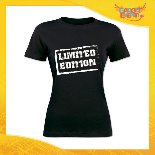 maglietta donna nera "Limited Edition" Idea Regalo Linea Gadget Eventi
