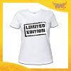 maglietta t-shirt donna bianca "Limited Edition" Idea Regalo Linea Gadget Eventi