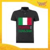 Polo Uomo Nera "Proud to Be Italian" Maglietta per l'estate Maglia Scollo a V Gadget Eventi